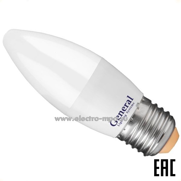 Л03. Лампа 15Вт 661099 GLDEN-CF-15-230-E27-4500К 1050Лм светодиодная "свеча"х/б свет (General)