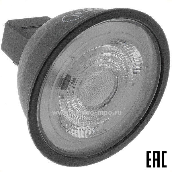 Л1119. Лампа 10Вт 662113 GLDEN-MR16-DIF-10-230-GU5.3-4500 черная 630Лм "диффузор" светод. х/б свет (Gener