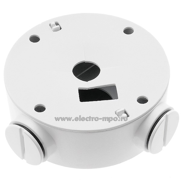 К2500. Коробка DS-1260ZJ распаечная алюминиевая D=105мм H=36мм для цилиндр. камер белая (Hikvision)