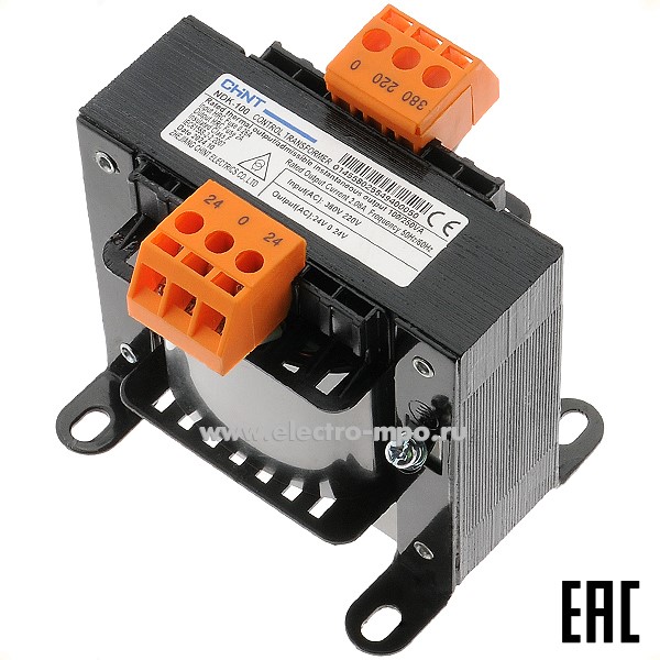 Б4352. Трансформатор 255494  NDK-100  380_220В/2х24В  100ВА понижающий (CHINT)