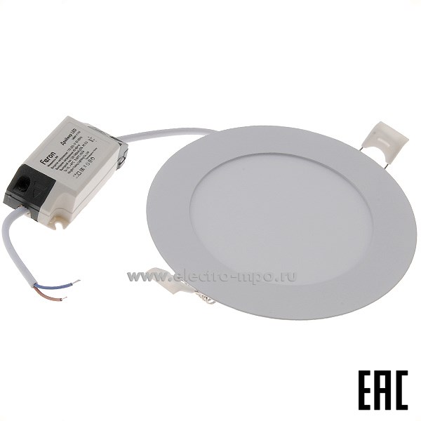 С0867. Светильник 28500 AL500 6Вт 480Лм 4000К светодиодный встраиваемый d120мм IP40 (Feron)