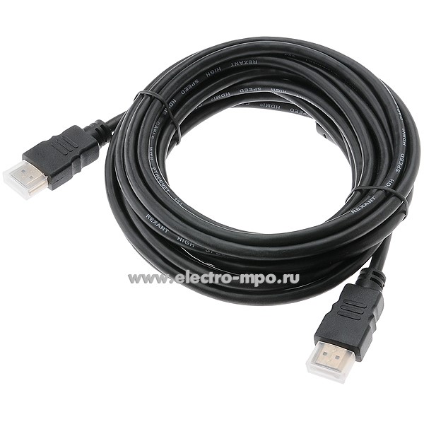 Н5654. Шнур 17-6206 HDMI (штекер) - HDMI (штекер) 5 м (Rexant Китай)