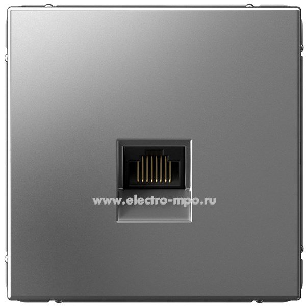 Р3326. Механизм ArtGallery GAL000983 розетки компьютерной RJ45 5е с/п сталь (Systeme Electric)