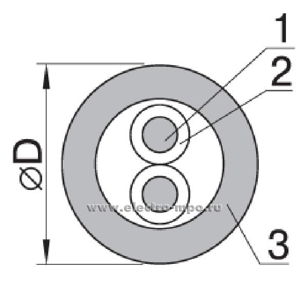 П6361. Кабель КПСнг(А)-FRLS 1x2x1,0 кв.мм оранж. ГОСТ (СПКБ Техно Подольск)