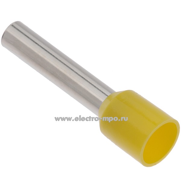 Г2534. Наконечник НШВИ E6018 6,0-18 медный 6мм2 втулочный изолированный на 1 провод, ПВХ (Электромонтаж