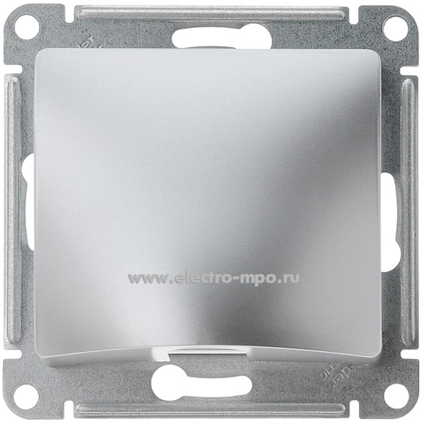 Ю1038. Вывод кабеля Glossa GSL000399 декоративный с суппортом с/п алюминий (Systeme Electric)