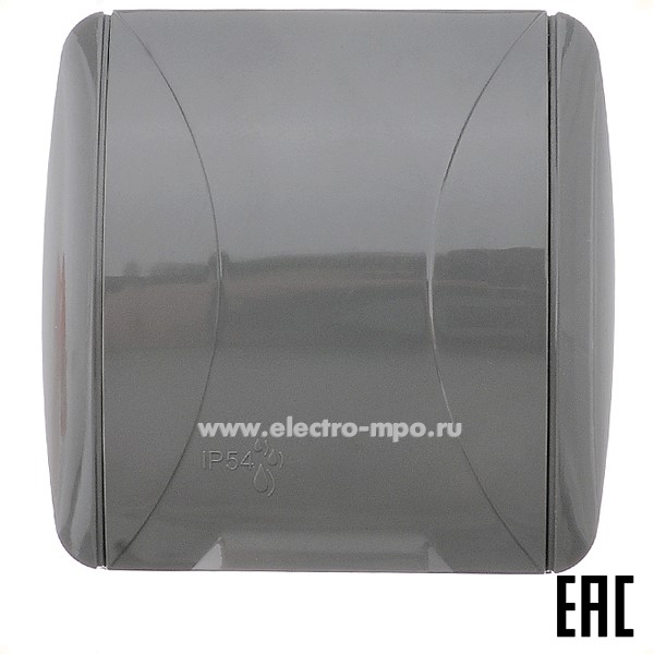 36348.Р6348 Розетка Селигер SQ1818-0113 "евр" с крышкой о/п IP54 серая (TDM)