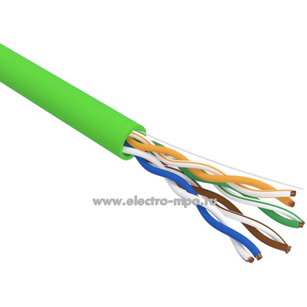 П19. Кабель сетевой 01-0061 U/UTP CAT 5e нг(А)-LSLTx 4х2х0,52мм 24AWG INDOOR SOLID зеленый (Rexant)