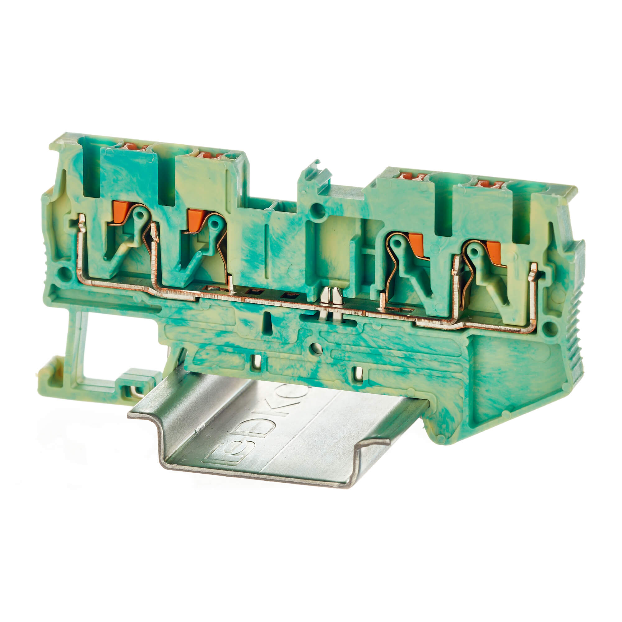 К23. Клемма VPR-2.5-QUATTRO-PE заземления, зажим push-in, 4 точки подключения, 2.5  (ДКС)