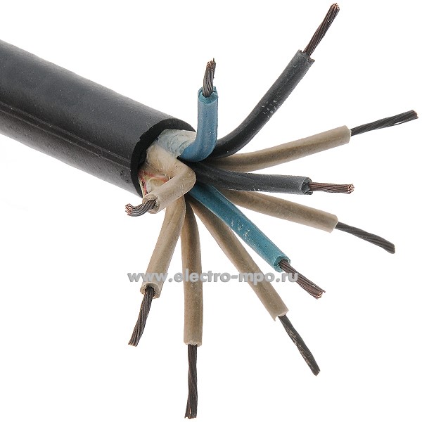 П3226. Кабель РПШ 10х1,5 кв.мм -0,38 Dн=16,7 мм, Р=0,405 кг/м (Электрокабель Кольчугино)