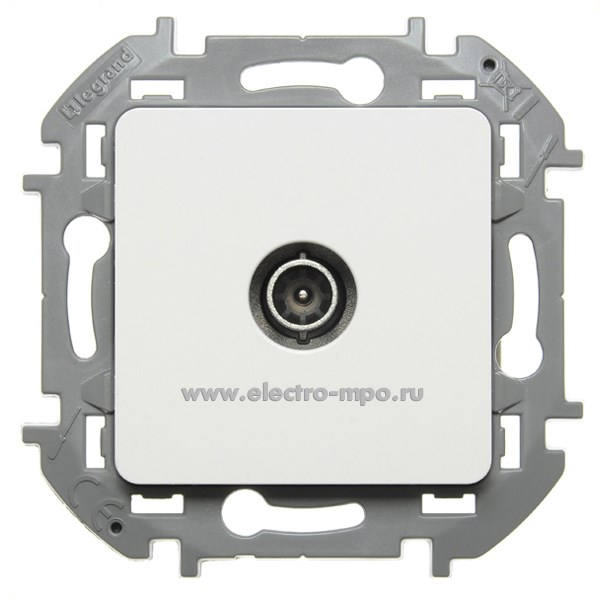 Ю5727. Механизм Inspiria 673860 розетки  TV проходной с/п белый (Legrand/Daccord)