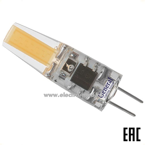 Л07. Лампа 2,3Вт 683900 GLDEN-G4-3-C-12-6500К 190Лм COB 12В светод. "капсула" силикон дневной свет (Gene