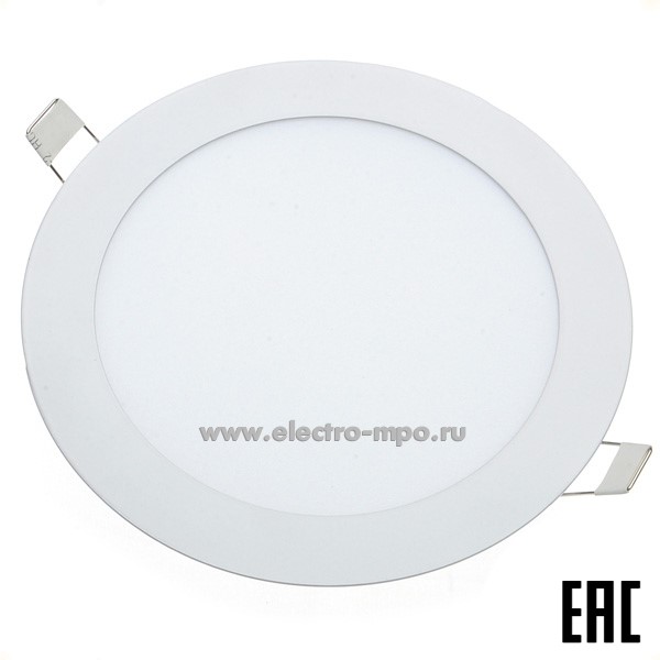 С08. Светильник 412170 GLP-RW16-170-14-6 12Вт 6500К 924Лм панель светод. встраив. d-170мм IP40 (General)