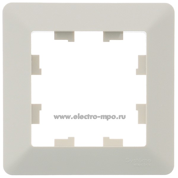 Ю32. Рамка-1 AtlasDesign Air ATN220201 бежевый/дымчатый белый (Systemе Electric)
