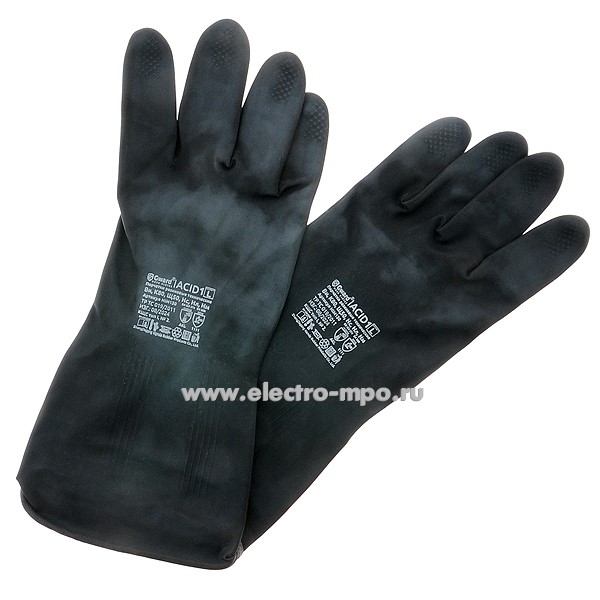 И9100. Перчатки ПЕР136 технические латексные КЩС тип 1 К50 Щ50 (Россия)