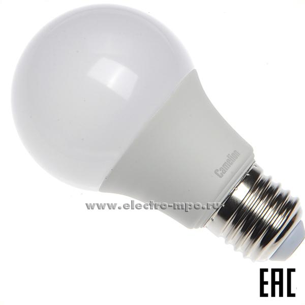 Л0245. Лампа 7Вт LED7-A60/830/Е27 220В 3000К светодиодная "груша" тёплый белый свет (Camelion)