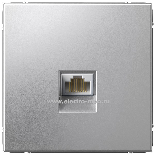 Р3076. Механизм ArtGallery GAL000383 розетки компьютерной RJ45 5е с/п алюминий (Systeme Electric)