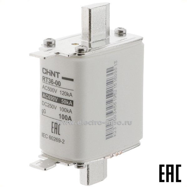 А2337. Плавкая вставка 521515  RT36-00-160  80А габарит 00 (CHINT)
