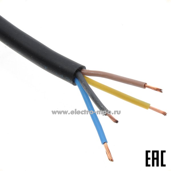 П3107. Кабель КГтп-ХЛ 4х1,5 кв.мм ГОСТ термоэластопласт Dн=10,7мм, Р=0,14кг/м (Брэкс Брянск)