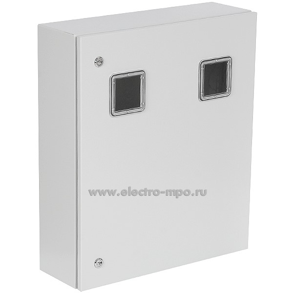Б0575. Шкаф 780Rx R5 2.0 IP66 700х600х200мм светло-серый 2 окна под счетчики с рейками (Щитэлектрокомплект
