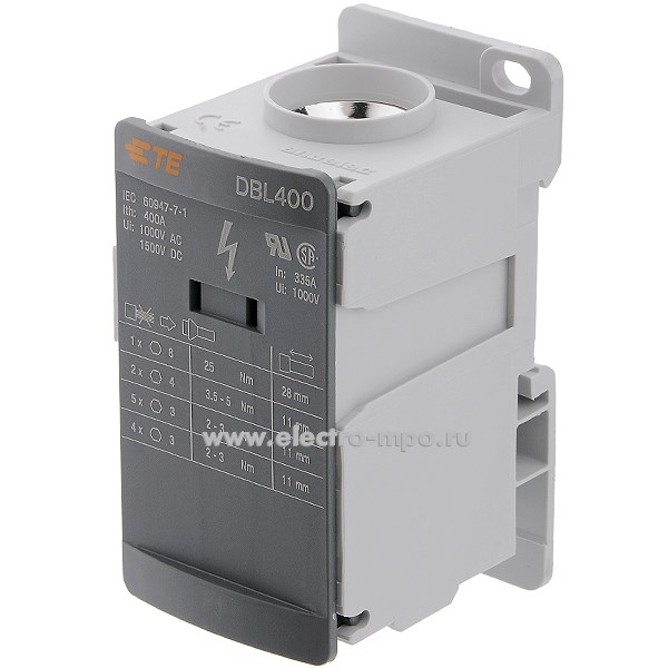 Э2119. Распределительный блок DBL400 1 полюс 400А 1 шина на 12 присоединений 1SNL340010R0000 (TE)