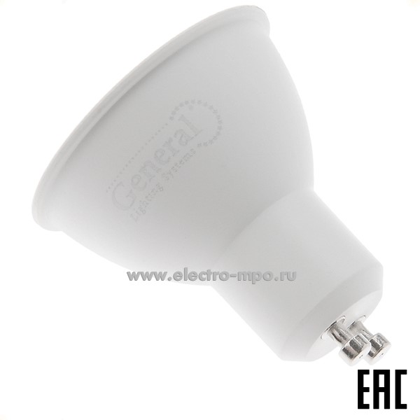 Л0977. Лампа 8,5Вт 661062 GLDEN-MR16-10-230-GU10-4500К 630Лм светодиодная PAR16 х/б cвет (General)