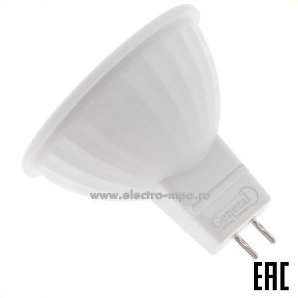 Л1137. Лампа 12Вт 661070 GLDEN-MR16-15-230-GU5.3-3000К 850Лм 220В светодиодная т/б свет (General)
