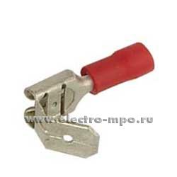 63810. Г3810 Наконечник PBDD1.25-250 латунный 0,5-1,5мм2 "мама" 6,3х0,8мм с отводом изолированный (Электро