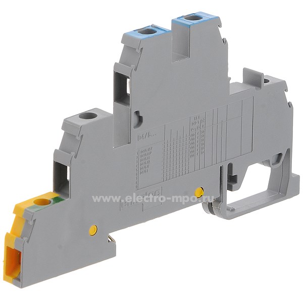Б7504. Клемма D4/6.NLP 1SNA110440R0700 двухуровневая серая с заземл. 4,0мм2 30А 400B ширина 6мм (TE)