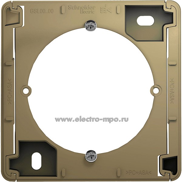 Ю1086. Коробка Glossa GSL000400 установочная 1 пост о/п титан (Systeme Electric)