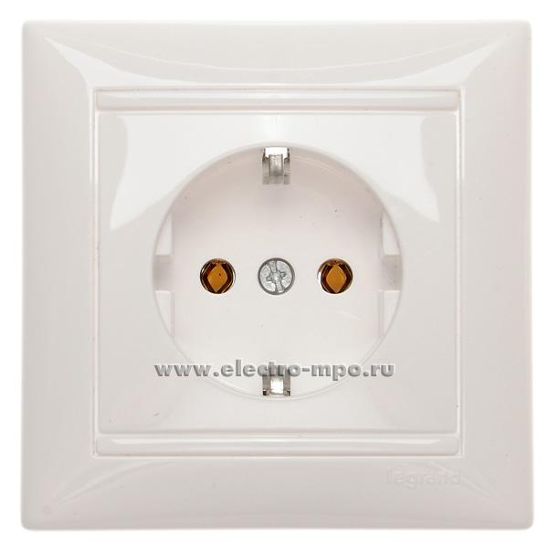 Р7625. Розетка Valena 774423 "евр" с/п белая (Legrand)