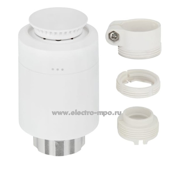 Ю8538. Терморегулятор SEC-TW-101W для радиатора (М30х1,5 мм) IP21 управлением по Wi-Fi белый (SECURIC)