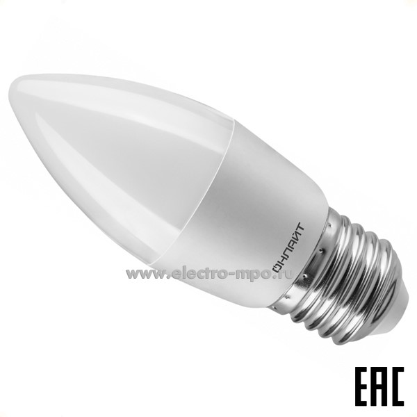 Л03. Лампа 9Вт 90413 OLL-C37-9-230-4K-E27-FR 800Лм 4000К светодиодная "свеча" х/б свет (ОНЛАЙТ)