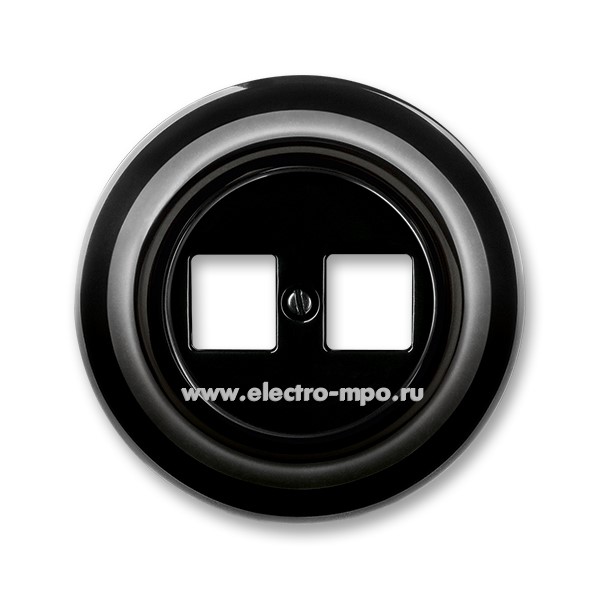 Р8438. Накладка Decento 5014K-C01018N 2CHK291018C4301 с рамкой для инф. разъёмов с/п черный фарфор