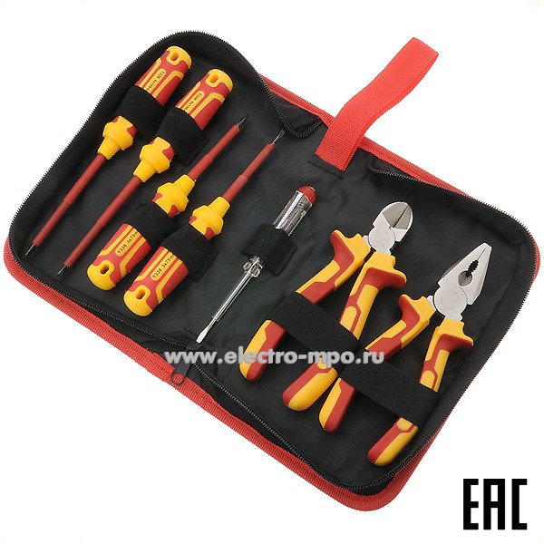 И3017. Набор 12-4691-3 RI-01 изолированного инструмента 7 предметов VDE 1000В (Rexant)