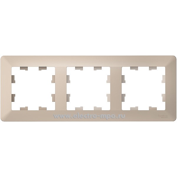 Ю32. Рамка-3 AtlasDesign Air ATN221203 универсальная песочный/дымчатый белый (Systemе Electric)