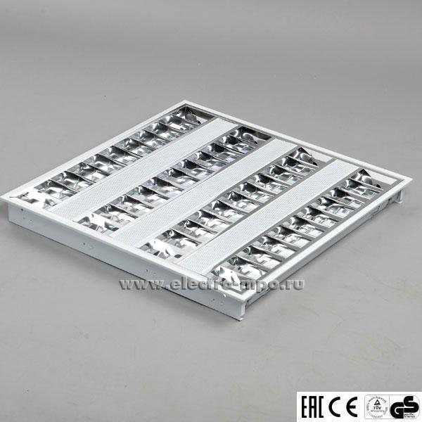 21600.С1600 Светильник TQT5414(A) 4х14Вт T5 люминесцентный встраиваемый 595х595мм IP20 (Электромонтаж)