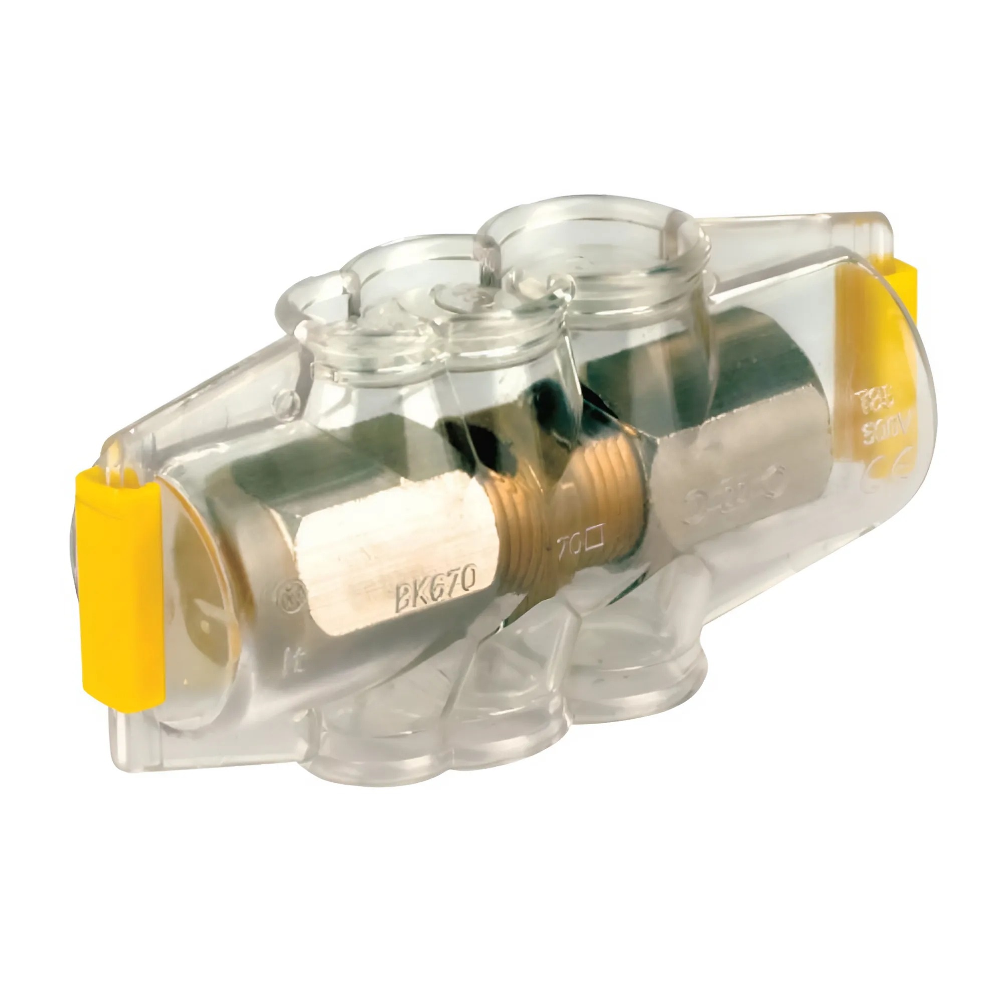 Э16. Колодка BK616 ответвительная изолированная, прозрачная, 1 полюсная, на токи до 76А, для  (ДКС)