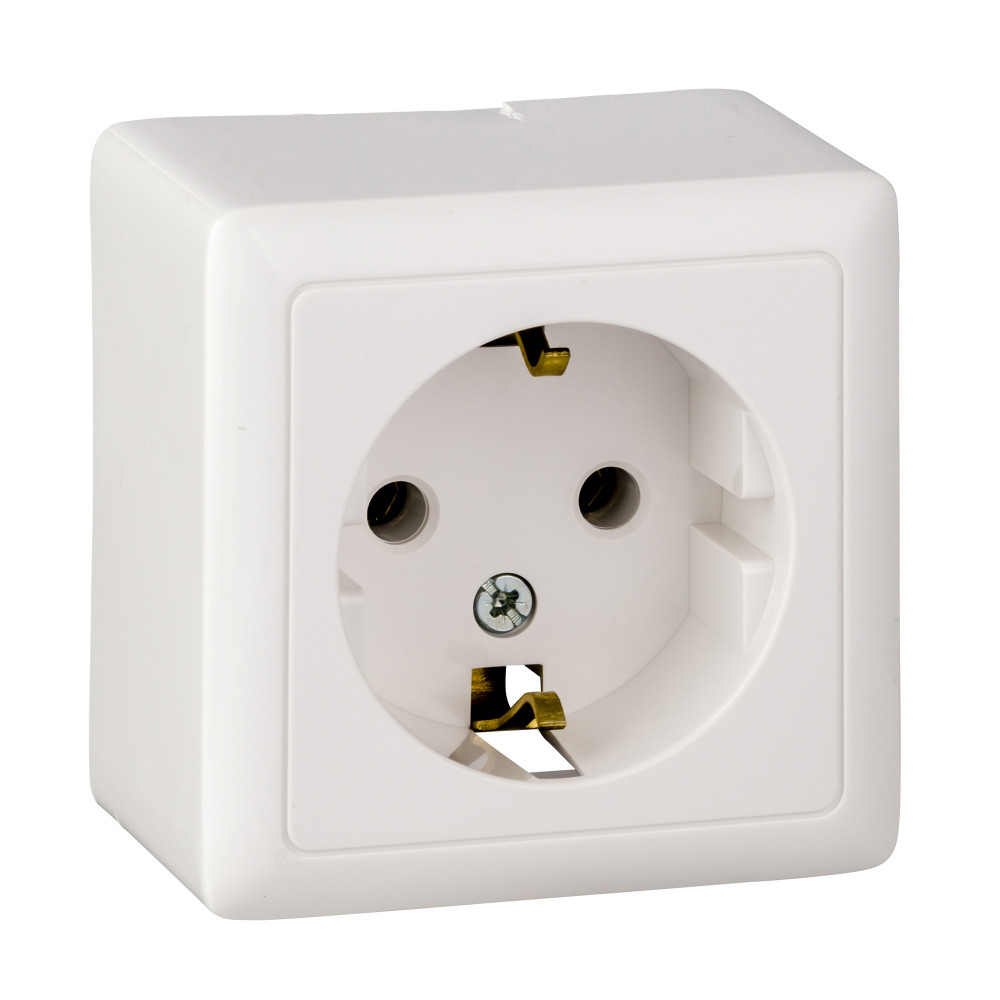 Р01. Розетка ХИТ RA16-133-B "евро" о/п белая (Systeme Electric)