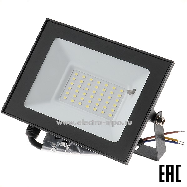 С0535. Прожектор GTAB-50-IP65-6500S 403700 220В 30Вт светодиод. с микроволн. датчиком движ. 8м чёрный (Gen