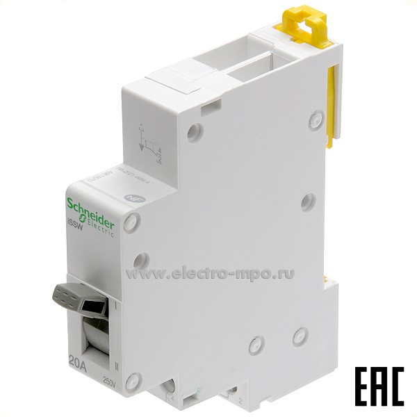 54800.А4800 Переключатель A9E18070 iSSW 20А двухпозиционный 1 перекл.контакт на DIN-рейку (Schneider Elect