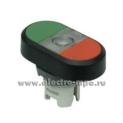 А6231. Корпус двойной кнопки MPD1-11С зеленый/красный с подсветкой COS1SFA611130R1108 (АВВ)