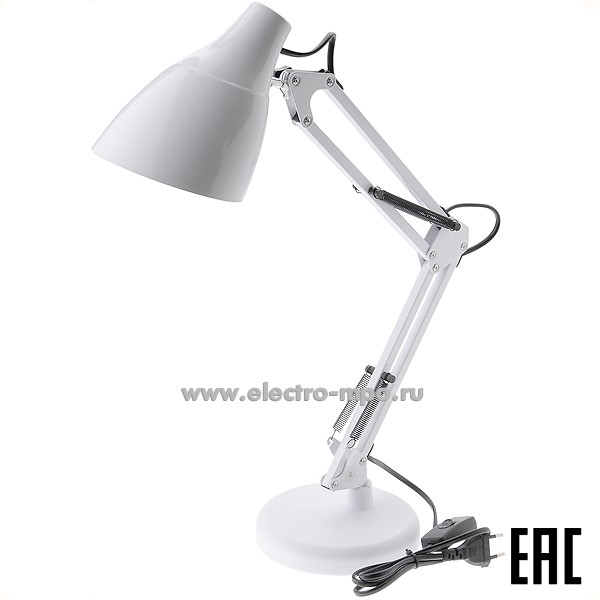 26087.С6087 Светильник 800154 GTL-054 LOFT 60Вт Е27 настольный основание+струбцина белый матовый (General)