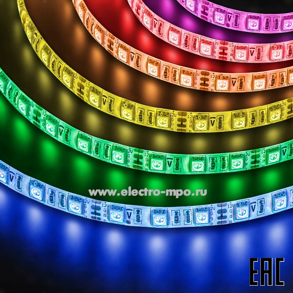 С2133. Лента светодиодная 71447 NLS-5050RGB60-PRO 5м 12В пост.тока 72Вт 300Led RGB IP65 (Navigator)