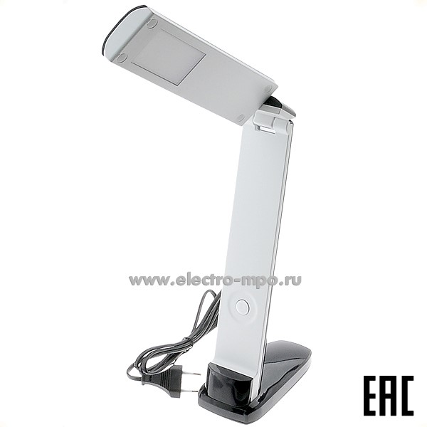 26095.С6095 Светильник KD-808 C41 светодиодный 5Вт 4000К  настольный черный/белый (Camelion)