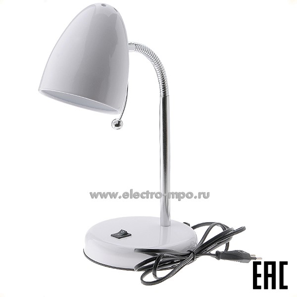 С6062. Светильник Б0047200 N-116-Е27-40W-W 40Вт Е27 настольный гибкий белый (ЭРА)