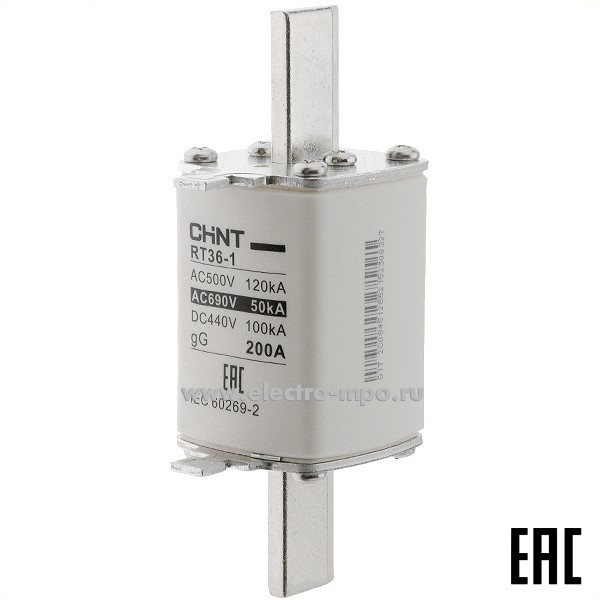 А2342. Плавкая вставка 521521  RT36-1-250  125А габарит 1 (CHINT)