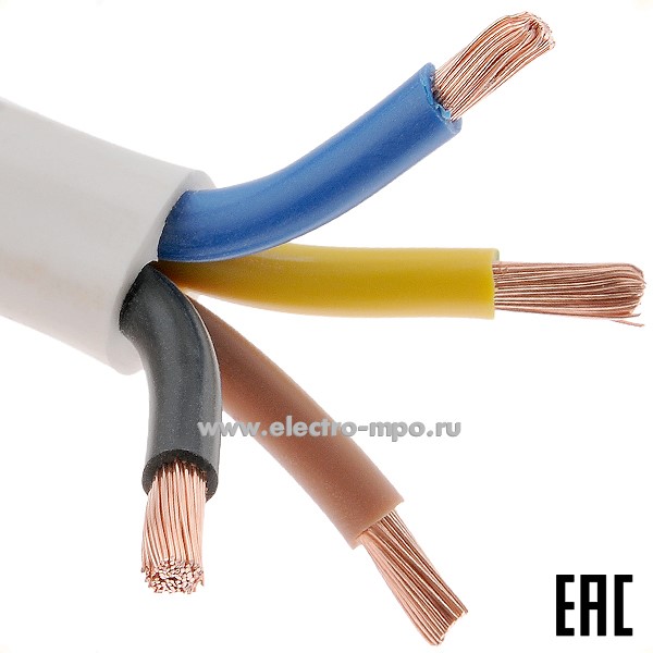 П2414. Провод ПВС 4х10,0 кв.мм белый ГОСТ (Брэкс Брянск)