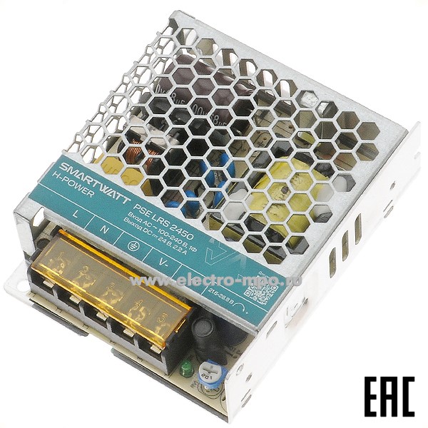 Б5220. Блок питания PSE LRS 2450 1ф Мощность 50Вт выход 24В пост. тока 2,2А (SMARTWATT)