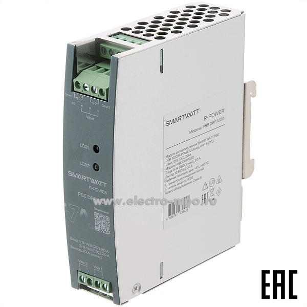Б5229. Модуль резервирования PSE DRR 1220 Мощность 240Вт выход 12В пост. тока 20А (SMARTWATT)